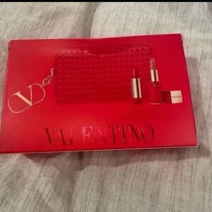 Valentino Red Lipstick Set with Keychain